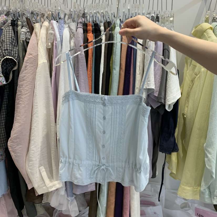 RIVEROOM韓國直郵㊣女裝新品時尚休閑人氣熱賣25春夏吊帶背心RIVEROOM吊帶/背心