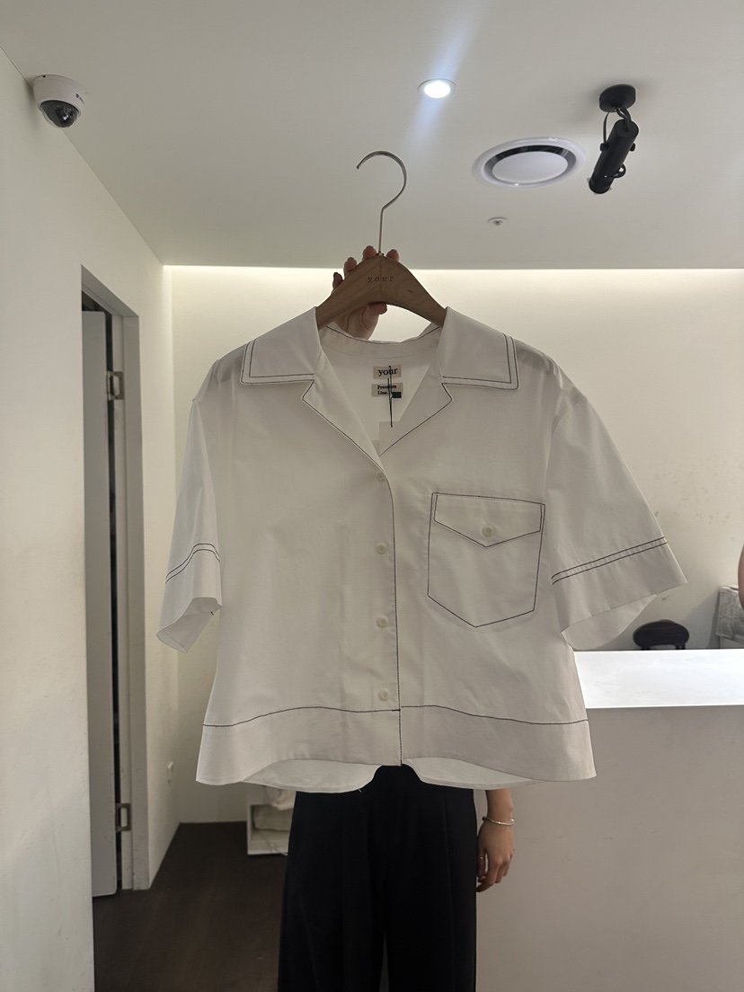 YOUR-P韓國㊣直郵東大門代購女裝新品時尚推薦25春夏襯衫蕾絲衫YOUR-P襯衫/蕾絲衫