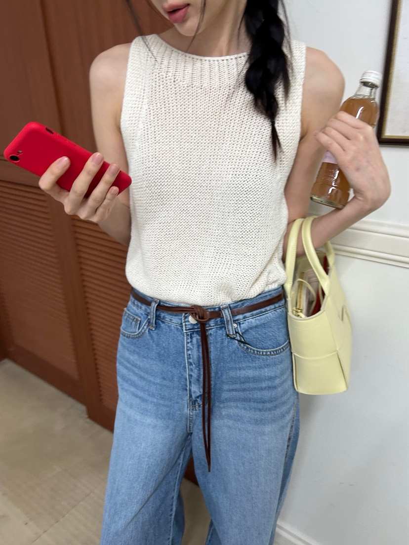 ME MO韓國直郵㊣女裝新款人氣時尚推薦休閑熱賣25春夏吊帶背心ME MO吊帶/背心