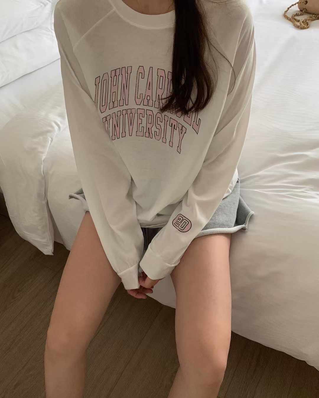 FREELOVE韓國㊣直郵東大門代購女裝新款時尚25春夏推薦長袖T恤FREELOVE長袖T恤