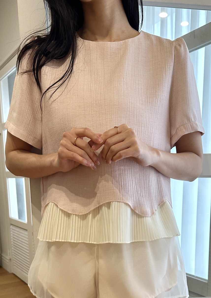CLASSY-O韓國代購女裝新品25春夏推薦熱賣休閑襯衫蕾絲衫雙層CLASSY-O襯衫/蕾絲衫