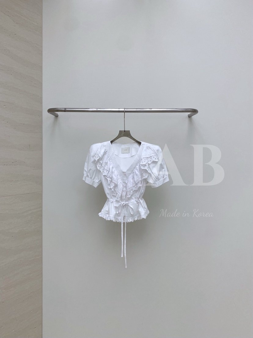 AB韓國代購女裝新款25春夏時尚職業休閑熱賣真品襯衫蕾絲衫AB襯衫/蕾絲衫
