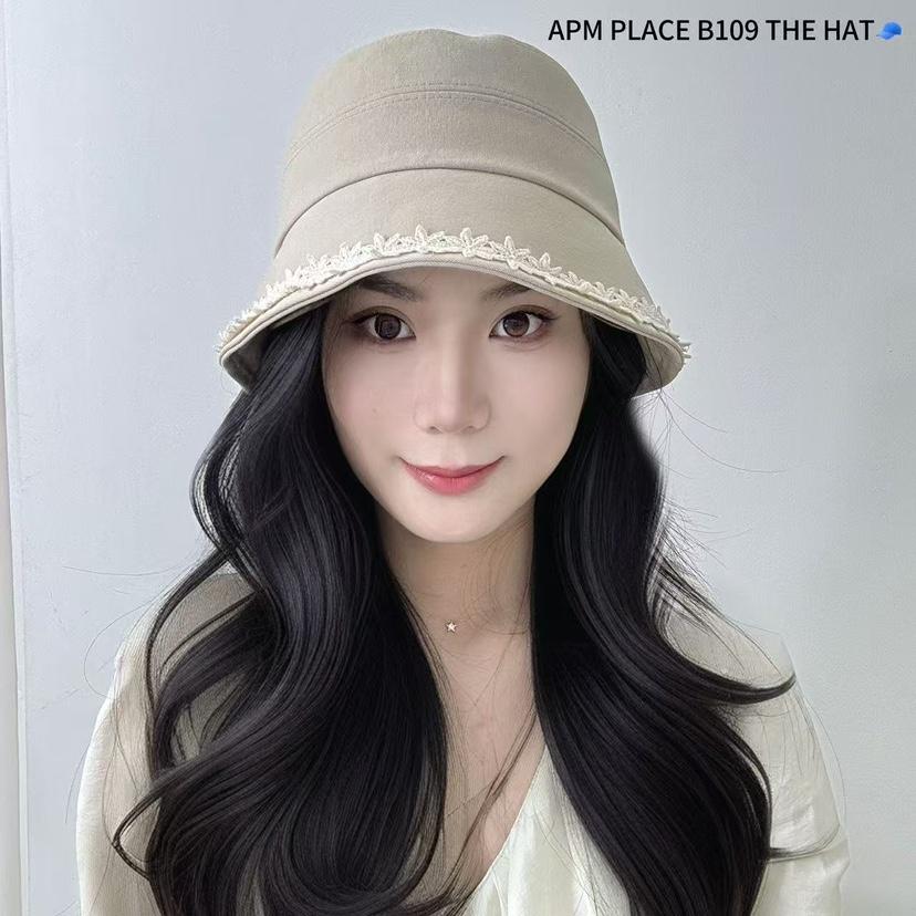 THE HAT-P韓國直郵女士新款25春夏休閑推薦帽子漁夫帽蕾絲THE HAT帽子