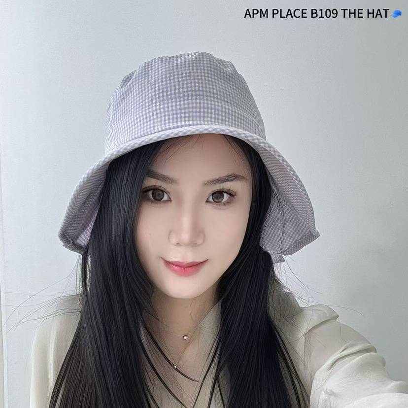 THE HAT-P韓國直郵女裝新品推薦人氣真品時尚帽子漁夫帽格紋THE HAT帽子