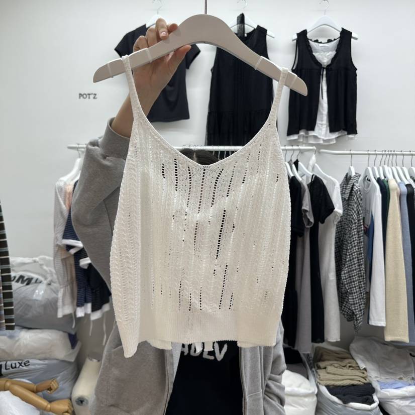POT.Z韓國直郵㊣東大門實拍女裝新品25春夏時尚休閑吊帶背心POT.Z吊帶/背心