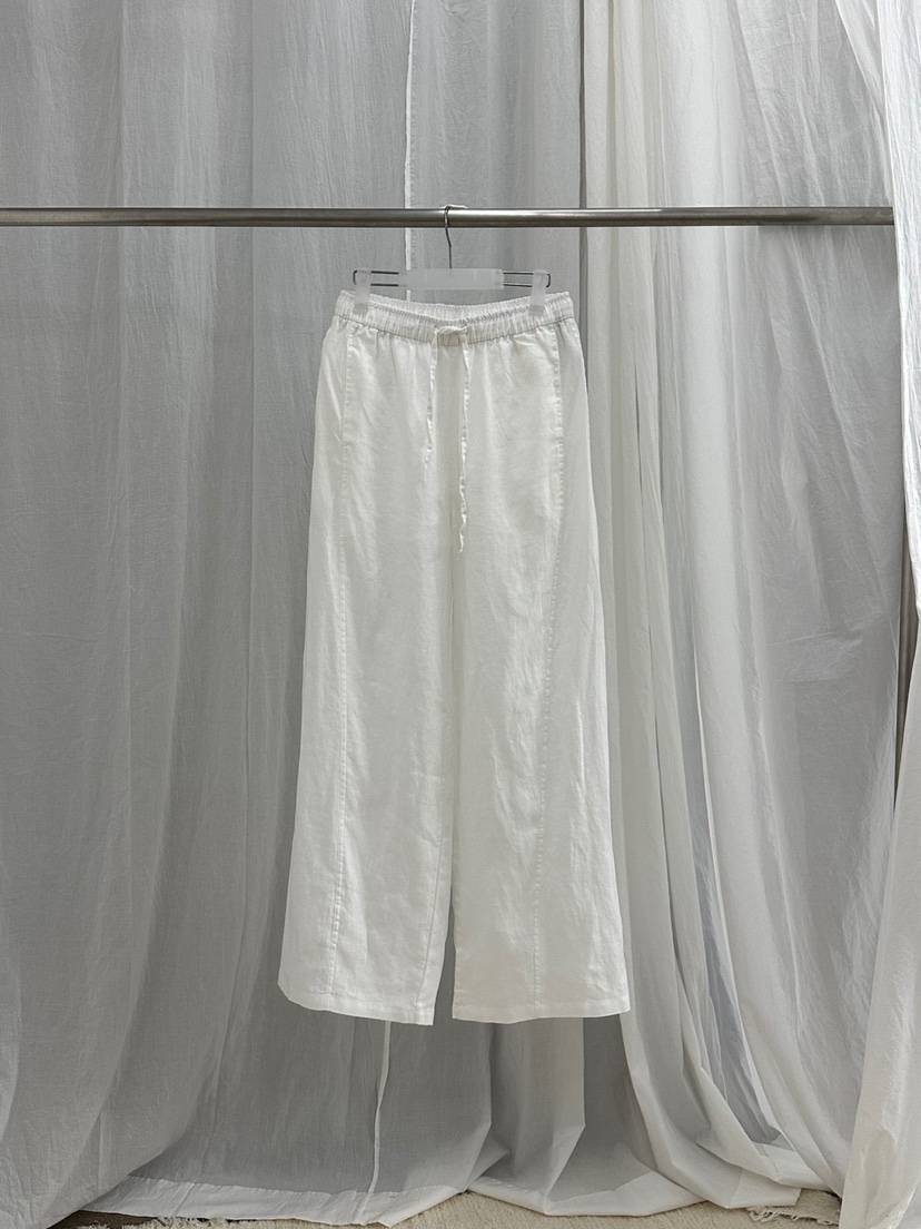 RIVER RAIN直郵韓國代購㊣女裝新品休閑25春夏休閑褲亞麻布RIVER RAIN休閑褲