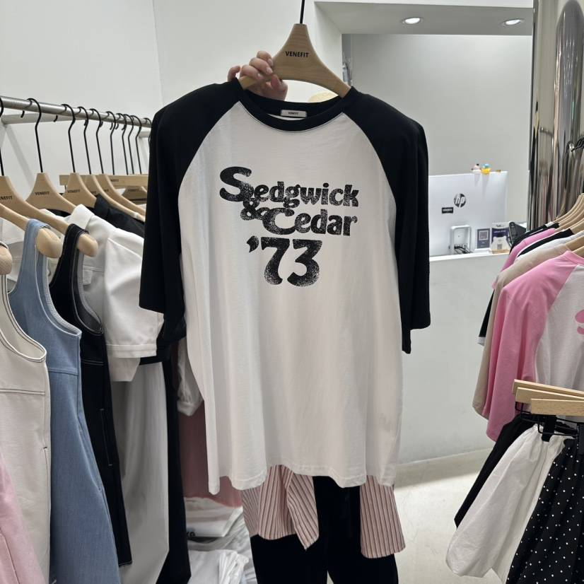 VENEFIT東大門直郵女士新款25春夏時尚真品熱賣人氣休閑T恤VENEFIT/JENNIET恤