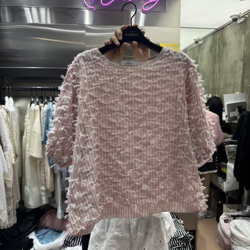 RUNWAY-런웨이韓國直郵女裝新品休閑職業時尚推薦襯衫蕾絲衫RUNWAY襯衫/蕾絲衫