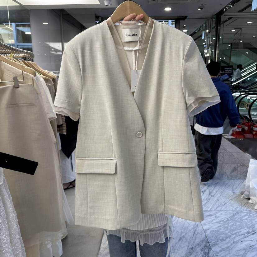 FOUNDATION韓國直郵女裝新品休閑時尚25春夏真品推薦人氣夾克FOUNDATION夾克