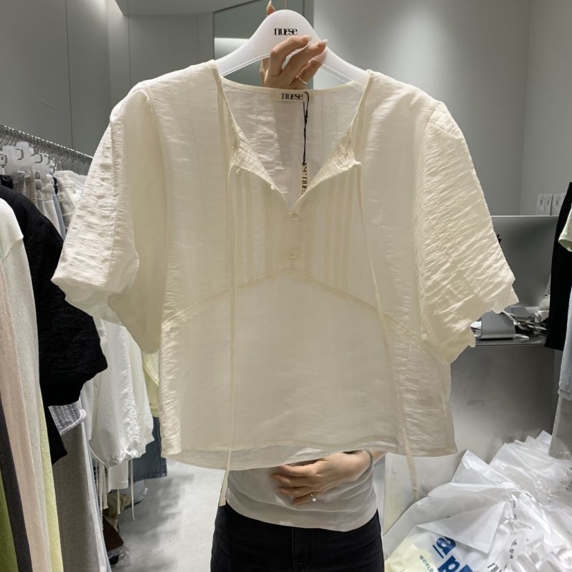 NUESE韓國直郵女裝新款人氣25春夏真品時尚推薦熱賣襯衫蕾絲衫NUESE襯衫/蕾絲衫