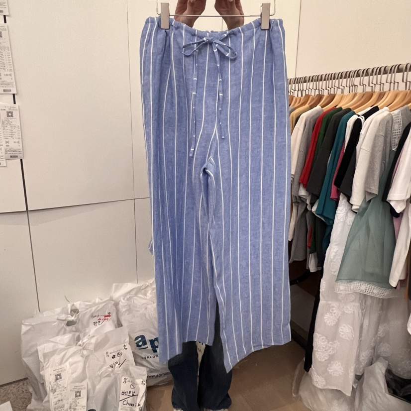 DOHWAJI東大門代購女裝新品時尚真品職業休閑人氣休閑褲條紋DOHWAJI休閑褲
