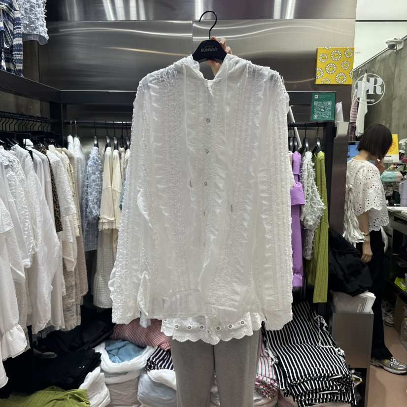 RUNWAY-런웨이東大門代購女士新品推薦休閑真品襯衫蕾絲衫RUNWAY襯衫/蕾絲衫