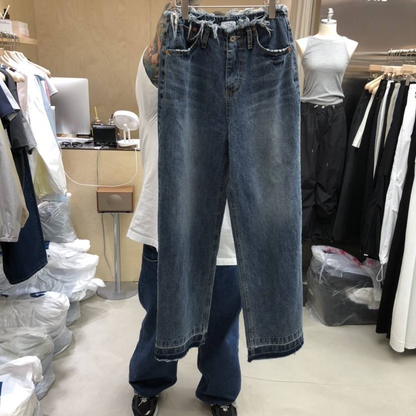 PLEASURE韓國直郵㊣女裝新款人氣推薦休閑熱賣25春夏牛仔褲PLEASURE牛仔褲