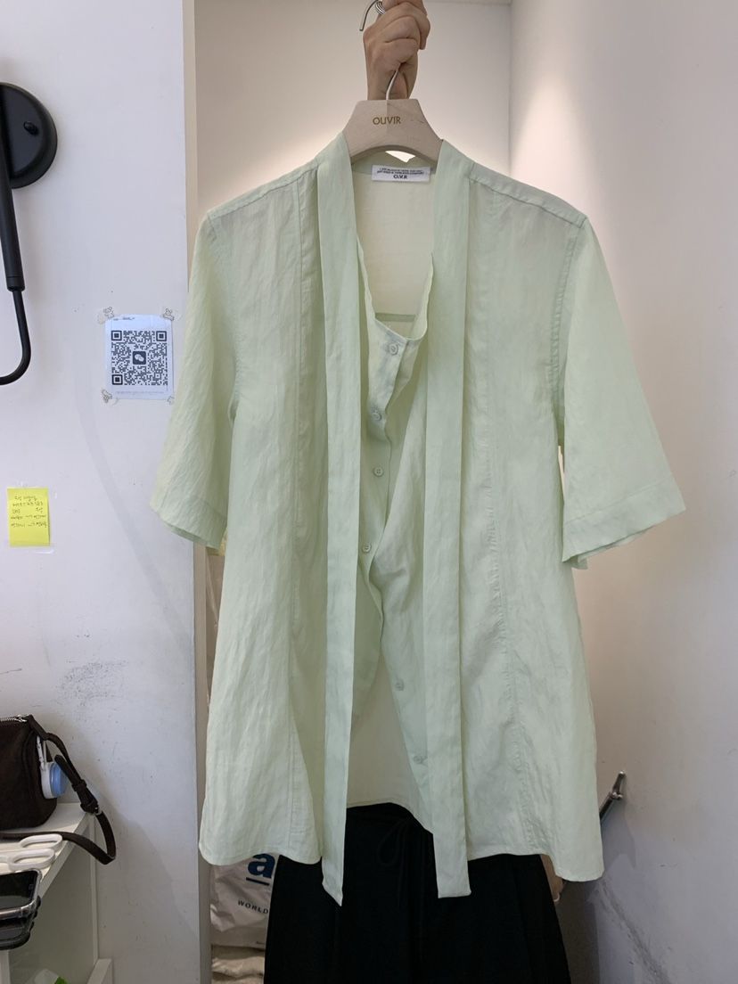 OUVIR韓國㊣直郵東大門代購女裝新品推薦休閑熱賣襯衫蕾絲衫O.V.R/OUVIR襯衫/蕾絲衫
