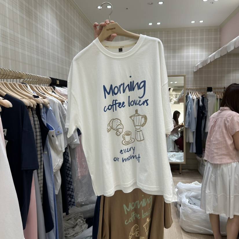 OURMOMENT韓國直郵㊣女裝新品熱賣人氣25春夏推薦休閑時尚T恤OURMOMENTT恤