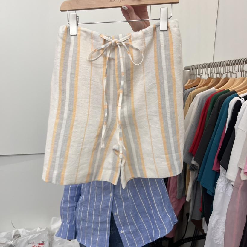 DOHWAJI韓國㊣直郵東大門代購女裝新品時尚25春夏熱賣短褲條紋DOHWAJI短褲