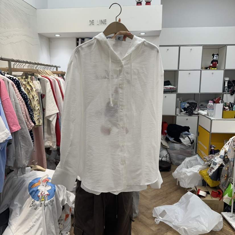 DE LINE韓國直郵㊣東大門實拍女裝新品熱賣人氣襯衫蕾絲衫DE LINE襯衫/蕾絲衫