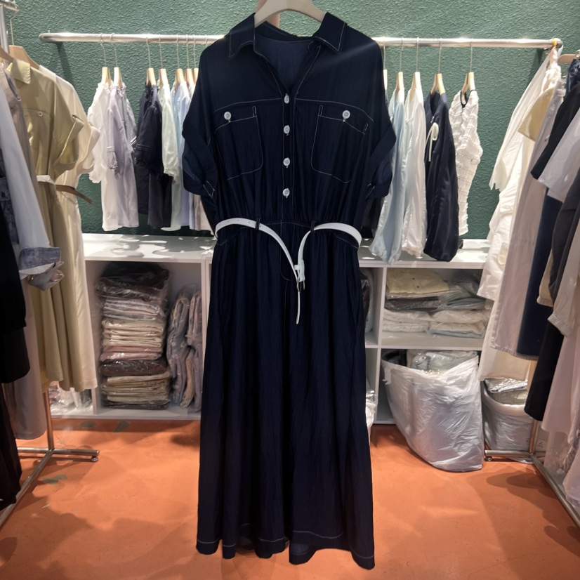 SIMPLE PARK/WMSTORY韓國直郵㊣女裝新品熱賣連衣裙含腰帶SIMPLE PARK/WMSTORY連衣裙