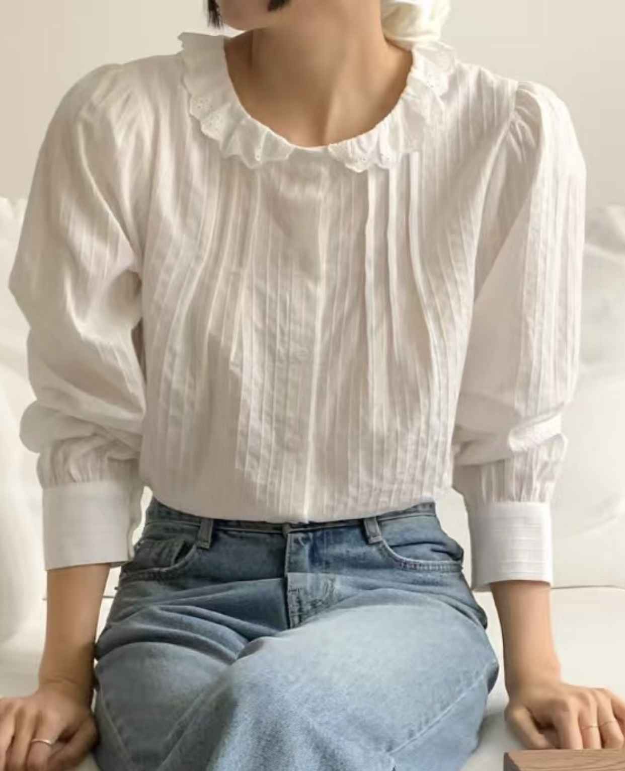 CAROL韓國㊣直郵東大門代購女裝新款熱賣時尚25春夏襯衫蕾絲衫CAROL襯衫/蕾絲衫