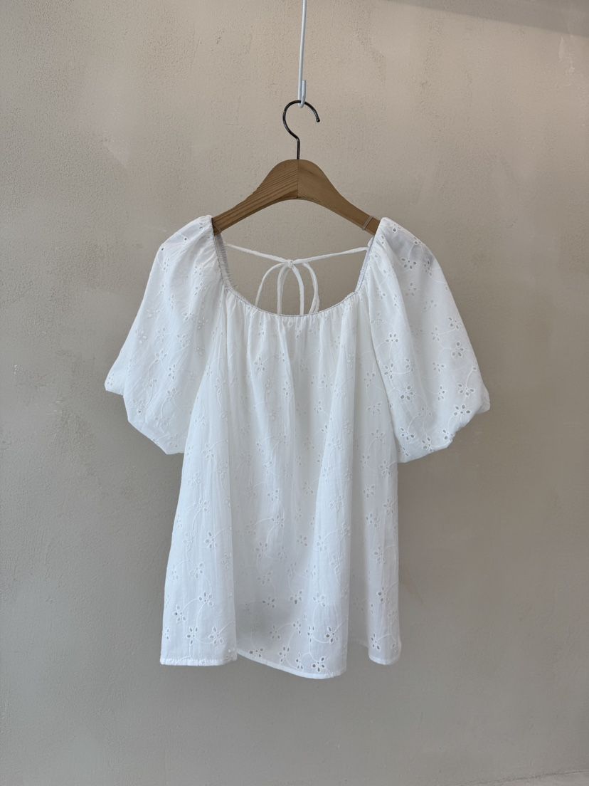 LAUNDRY韓國㊣直郵東大門代購女裝新品時尚25春夏襯衫蕾絲衫刺繡LAUNDRY襯衫/蕾絲衫
