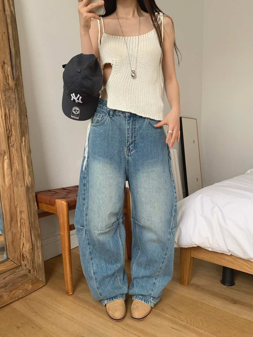 JKICHI韓國直郵㊣東大門實拍女裝新品時尚休閑人氣25春夏牛仔褲JKICHI牛仔褲