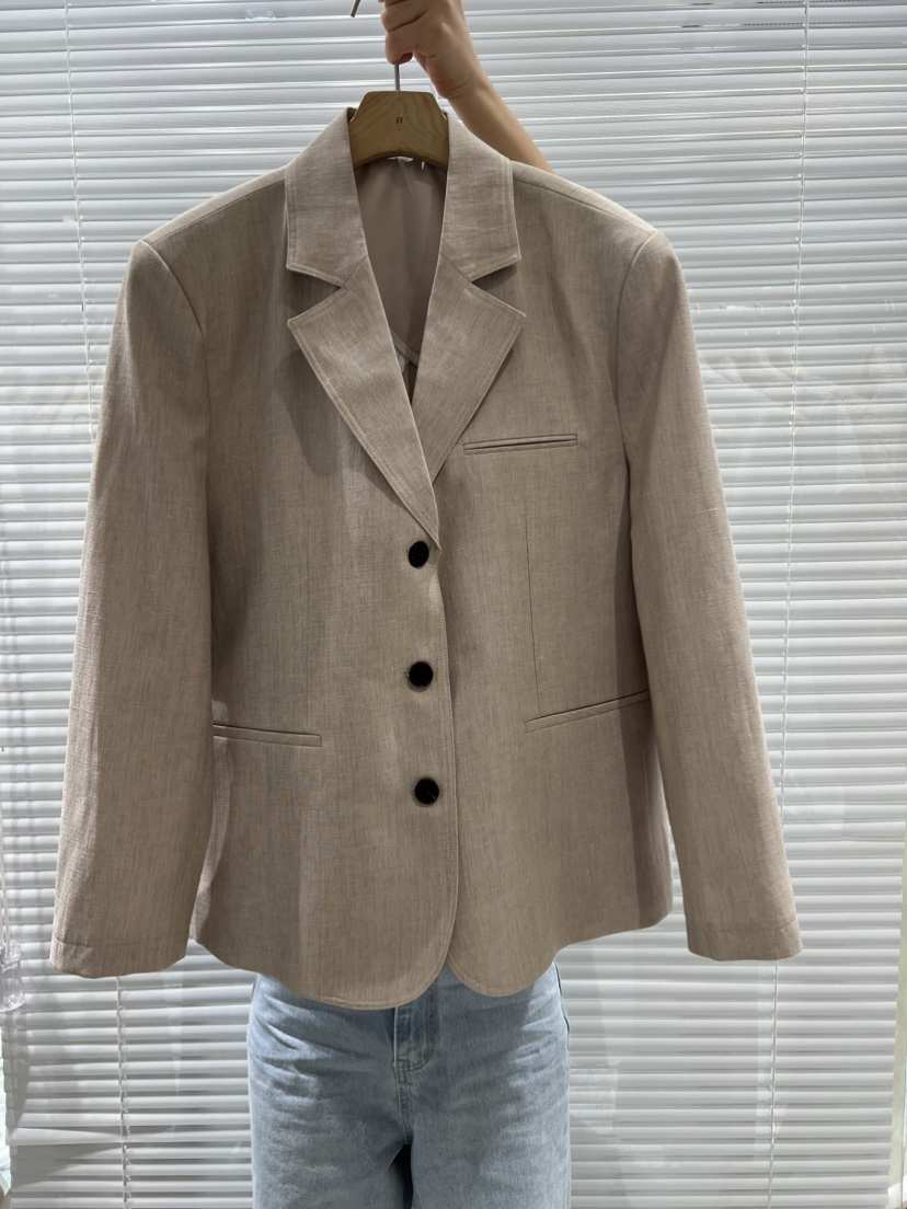 FF韓國㊣直郵東大門代購女裝新品25春夏熱賣時尚推薦夾克亞麻FF/SUNDAY夾克