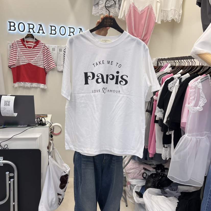 BORA BORA韓國直郵㊣女裝新品熱賣休閑人氣時尚推薦25春夏T恤BORA BORAT恤