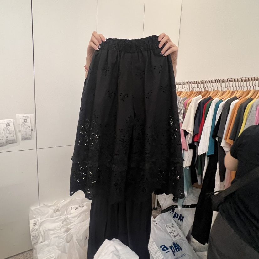 DOHWAJI韓國㊣直郵東大門代購女裝新款休閑半身裙中短裙蕾絲DOHWAJI半身裙/中短裙