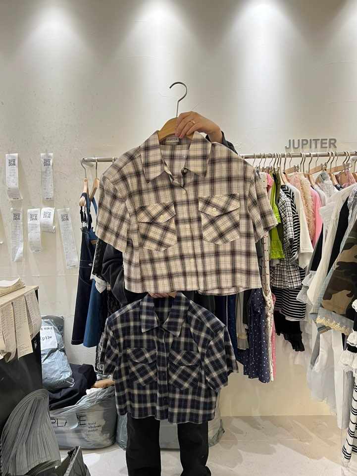JUPITER直郵韓國代購㊣女裝新品人氣熱賣時尚休閑襯衫蕾絲衫JUPITER襯衫/蕾絲衫