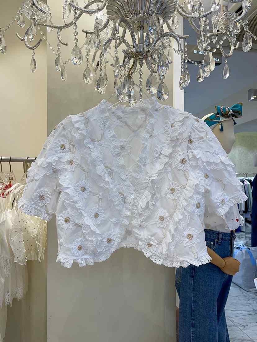 81 MARKET-L韓國直郵㊣女裝新款25春夏人氣休閑襯衫蕾絲衫81 MARKET-L襯衫/蕾絲衫