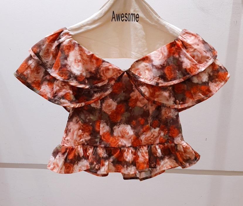 AWESOME-P韓國直郵㊣女裝新品25春夏人氣推薦休閑襯衫蕾絲衫AWESOME-P襯衫/蕾絲衫