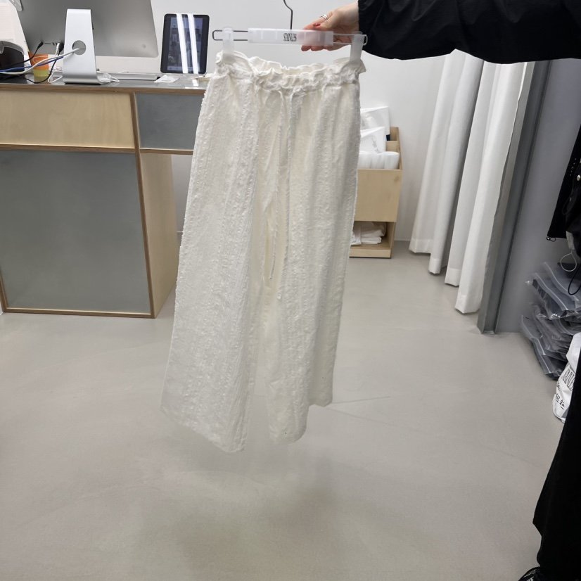 STAINLESS韓國㊣直郵東大門代購女裝新品25春夏時尚休閑褲亞麻STAINLESS休閑褲