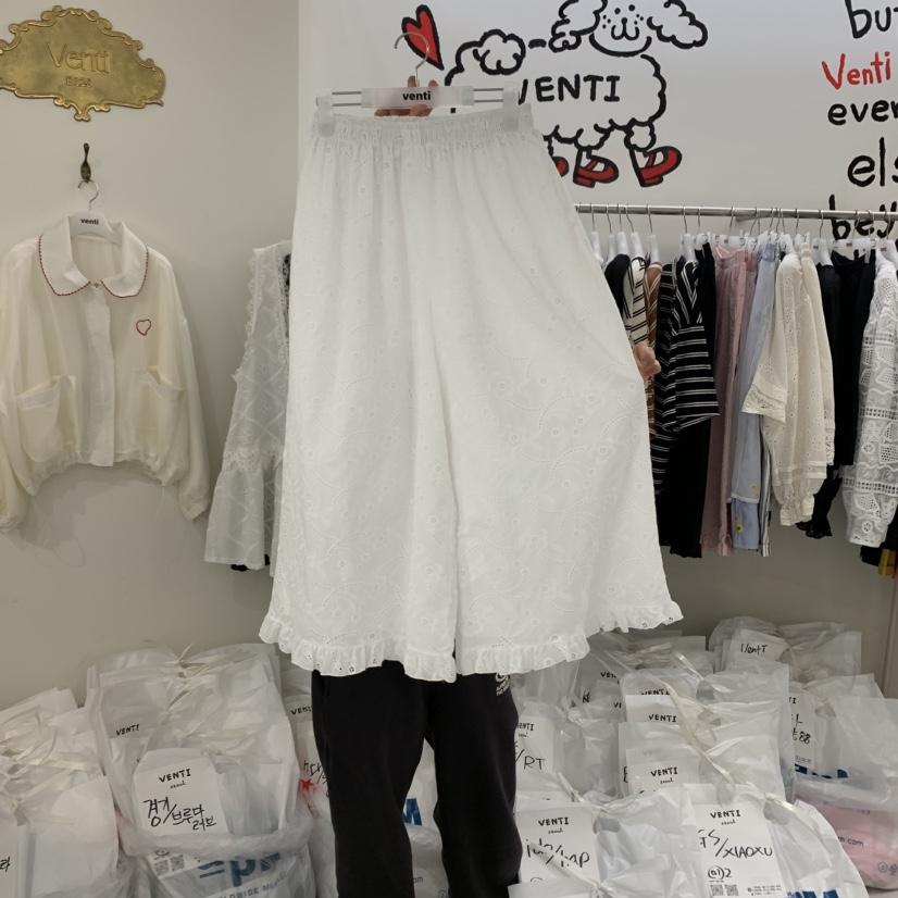 VENTI韓國直郵㊣女裝新品熱賣推薦25春夏時尚休閑休閑褲蕾絲VENTI休閑褲