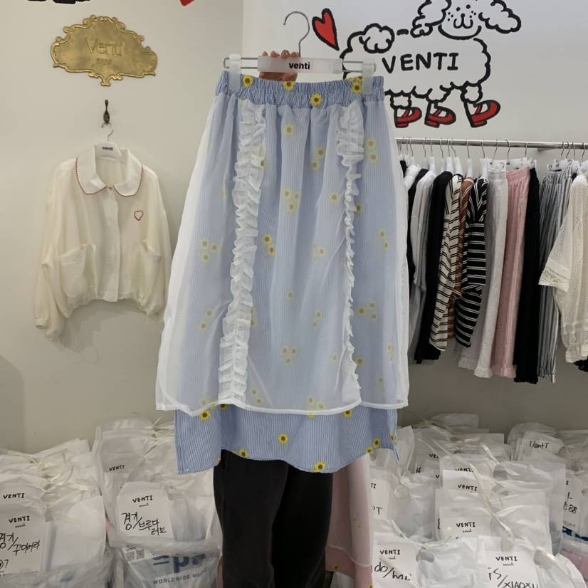 VENTI韓國直郵㊣女裝新款25春夏休閑推薦熱賣時尚半身裙中短裙VENTI半身裙/中短裙
