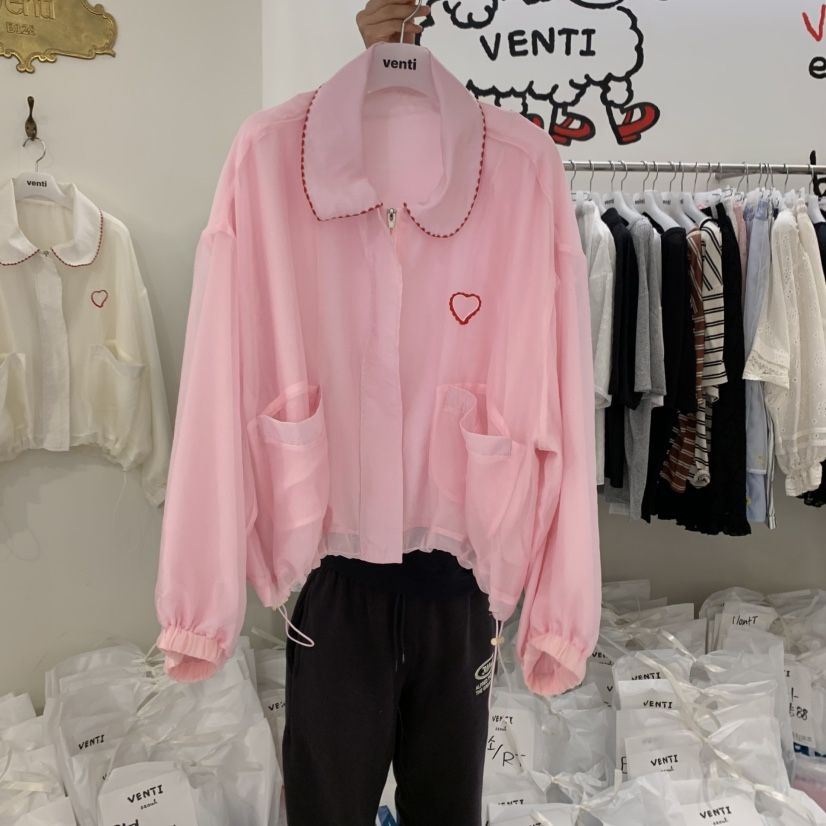 VENTI韓國直郵㊣東大門實拍女裝新品推薦休閑熱賣25春夏夾克刺繡VENTI夾克