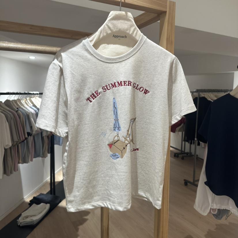 APPROACH0.1韓國㊣直郵東大門代購女裝新款時尚人氣25春夏T恤APPROACH0.1T恤