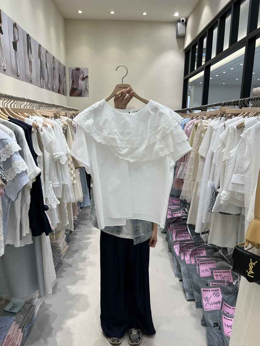 MARIE MARIE直郵韓國代購㊣女裝新品人氣推薦襯衫蕾絲衫蕾絲MARIE MARIE襯衫/蕾絲衫