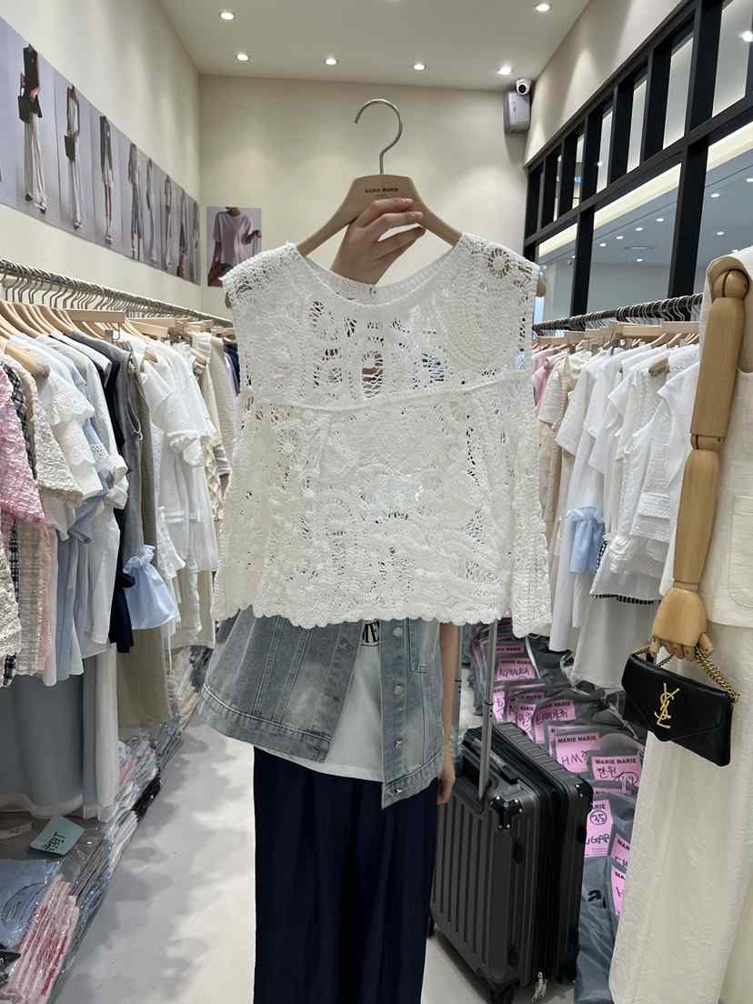 MARIE MARIE直郵韓國代購㊣女裝新款人氣熱賣襯衫蕾絲衫刺繡MARIE MARIE襯衫/蕾絲衫