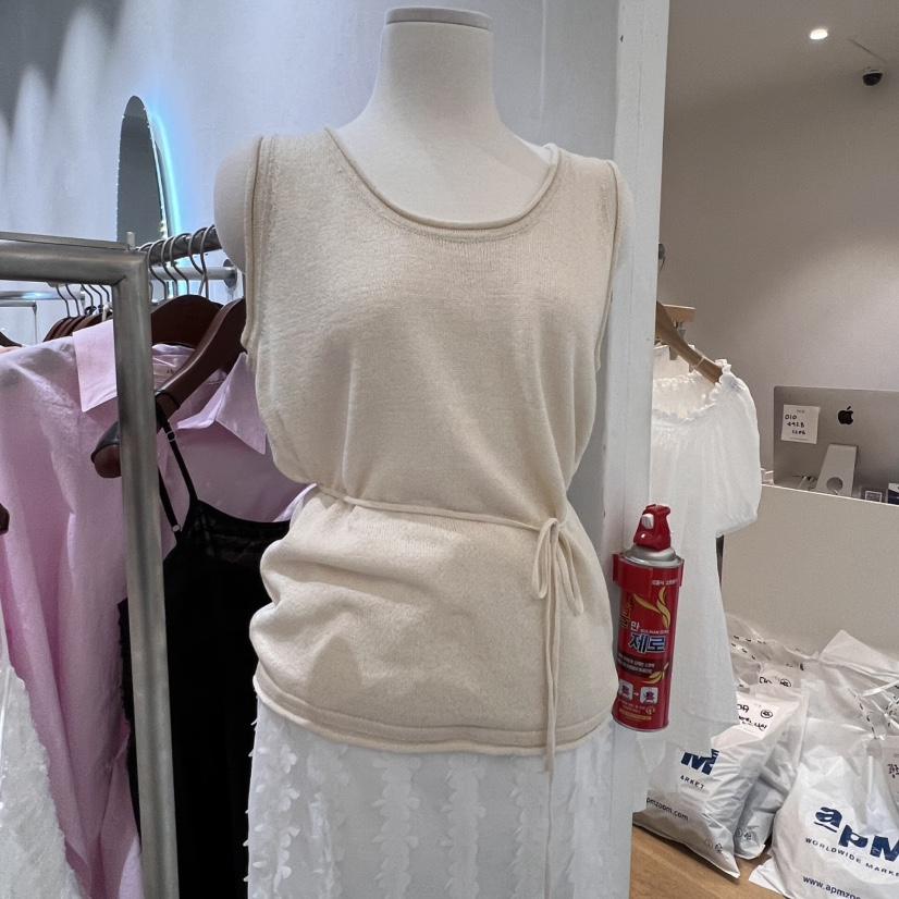 CHAE直郵韓國代購㊣女裝新品25春夏時尚人氣吊帶背心含腰繩CHAE吊帶/背心