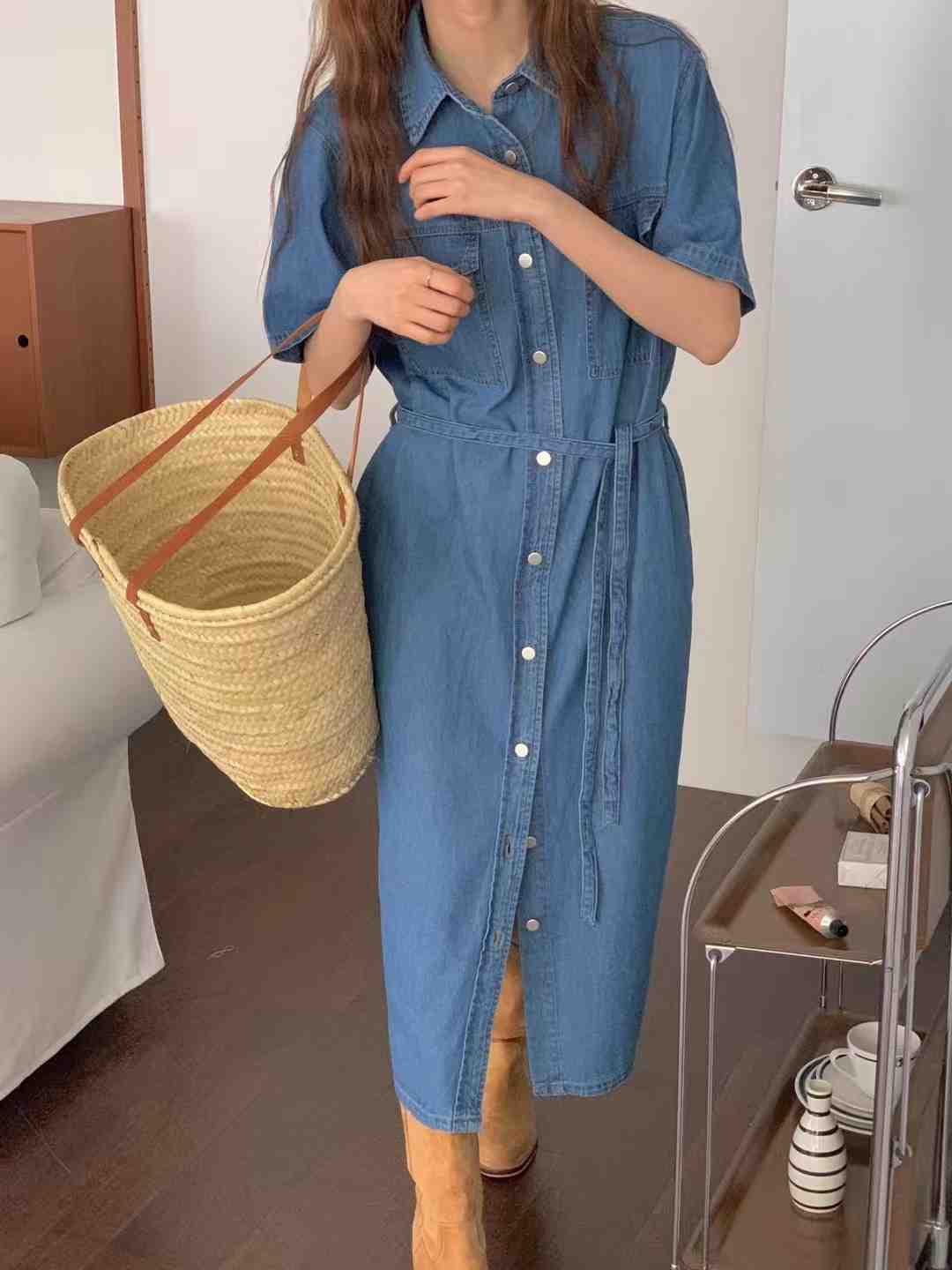 LURE直郵韓國代購㊣女裝新品熱賣人氣推薦休閑時尚25春夏連衣裙LURE連衣裙