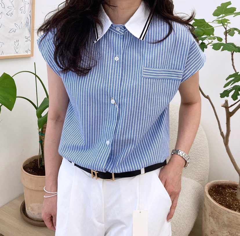 HANNA-A東大門實拍女裝新品熱賣休閑時尚真品推薦襯衫蕾絲衫HANNA襯衫/蕾絲衫