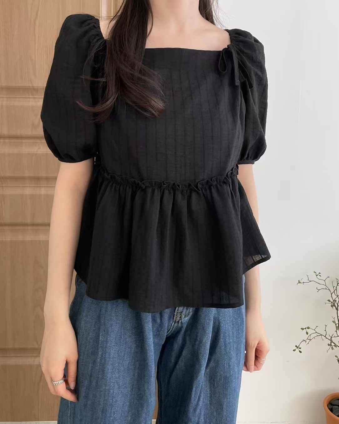 MAGIE東大門代購女士新款25春夏推薦職業人氣時尚襯衫蕾絲衫magie襯衫/蕾絲衫