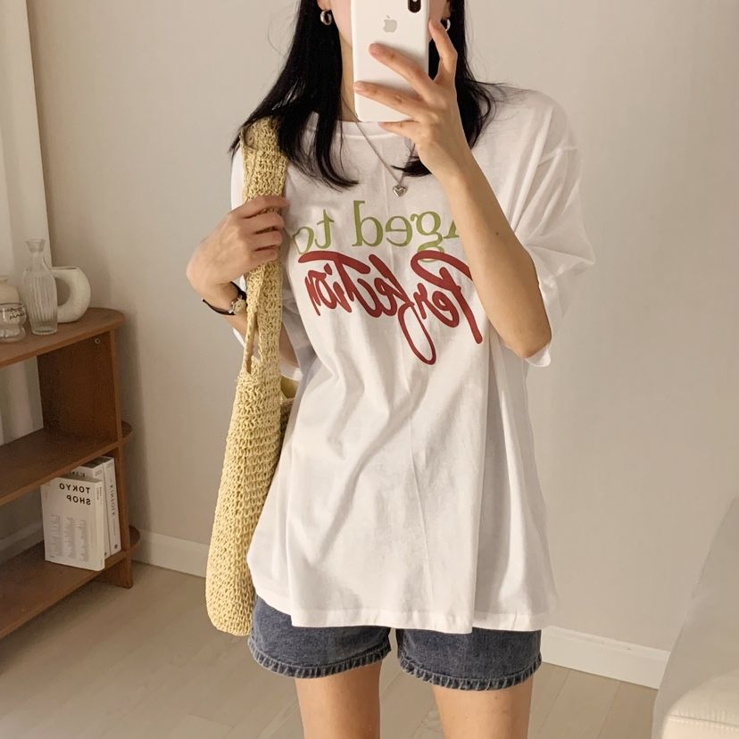 HELLO JINI韓國代購女裝新款25春夏熱賣人氣推薦休閑真品T恤HELLO JINIT恤