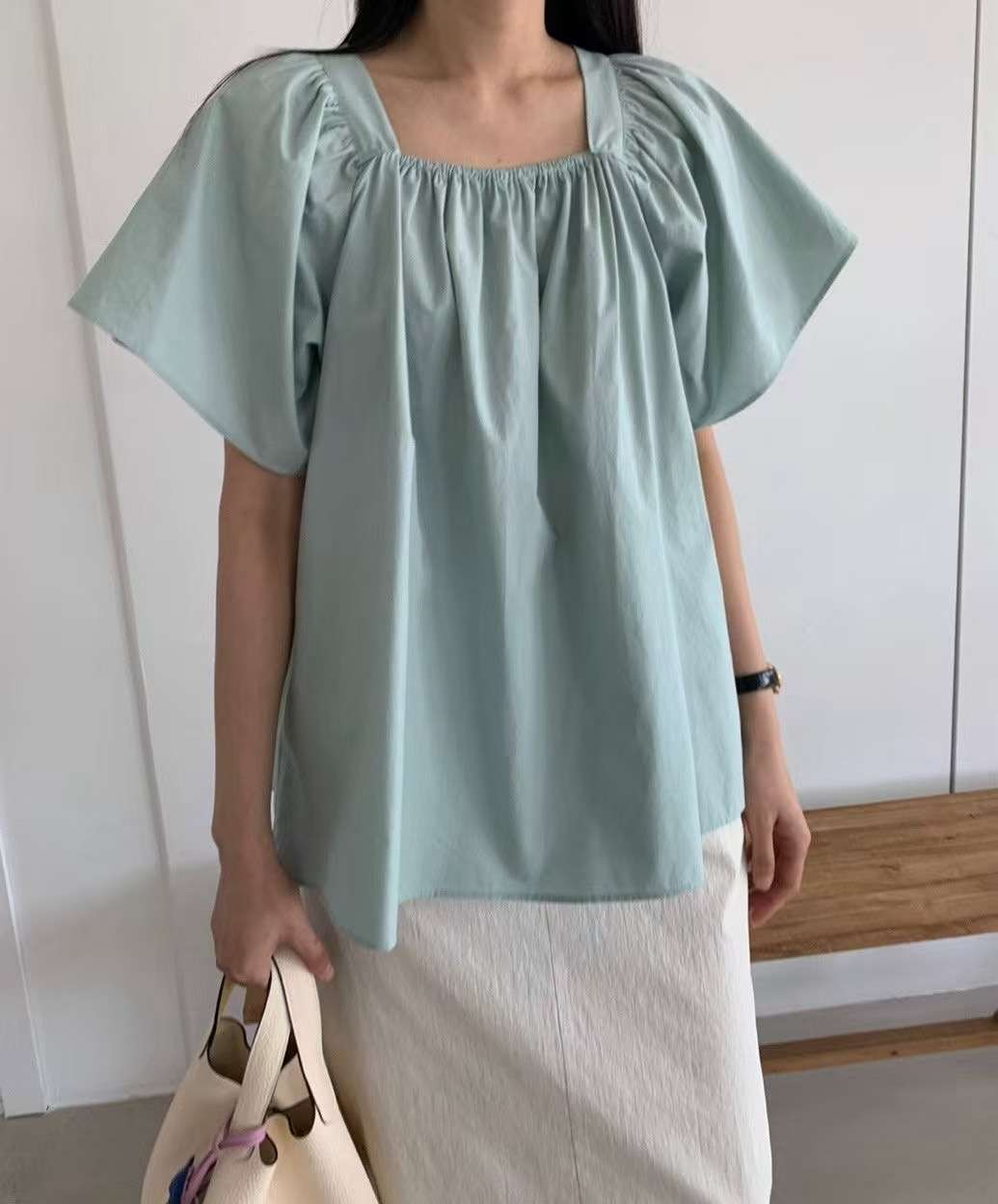 LUCKY ROOM韓國直郵女士新款職業人氣時尚25春夏襯衫蕾絲衫LUCKY ROOM襯衫/蕾絲衫