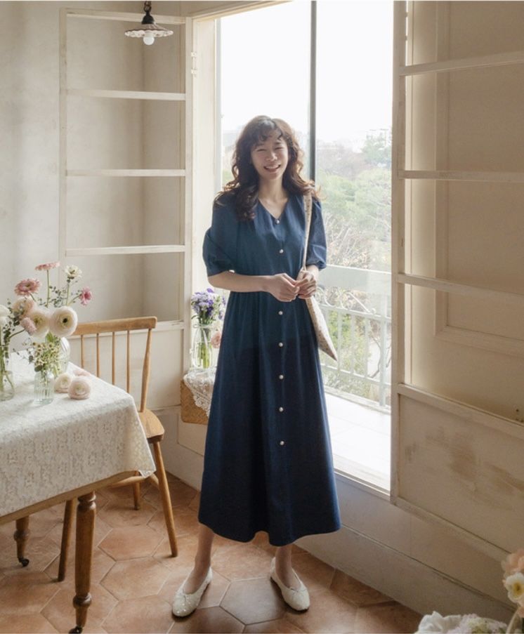 FRILL-T韓國代購女士新款推薦25春夏人氣熱賣職業休閑連衣裙FRILL-T連衣裙