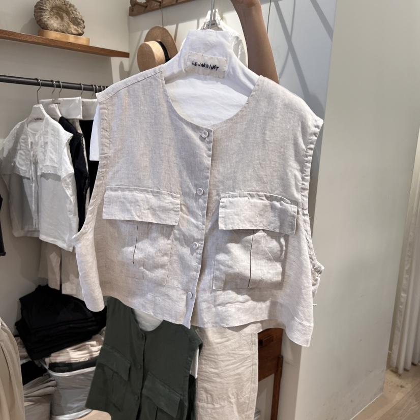 LE JARDINET東大門代購女士新款熱賣時尚真品25春夏休閑馬甲LE JARDINET馬甲
