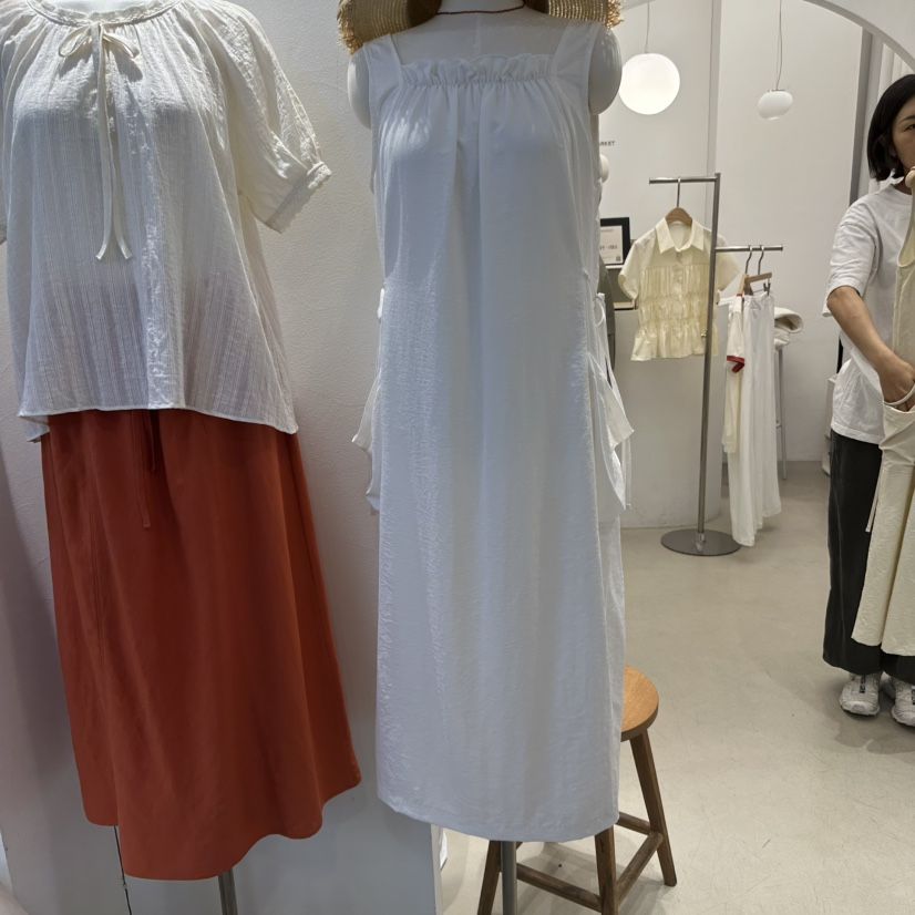GOLDEN MARKET韓國代購女士新品真品熱賣推薦25春夏連衣裙褶皺GOLDEN MARKET連衣裙