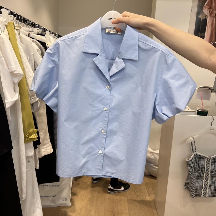 RUMIRU/AWEAR東大門代購女士新品職業推薦休閑人氣襯衫蕾絲衫awear/RUMIRU襯衫/蕾絲衫