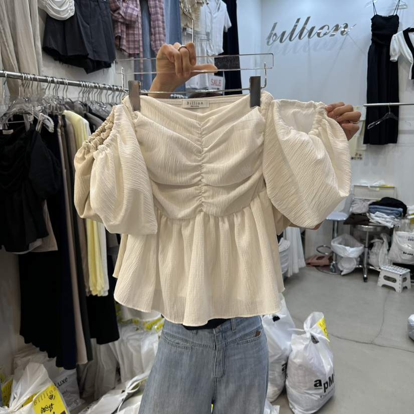 BILLION-L韓國直郵女裝新品熱賣時尚真品25春夏襯衫蕾絲衫BILLION-L襯衫/蕾絲衫