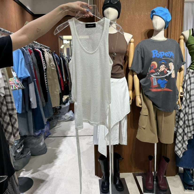 AMOUR韓國直郵女士新品熱賣休閑25春夏真品時尚職業吊帶背心AMOUR吊帶/背心